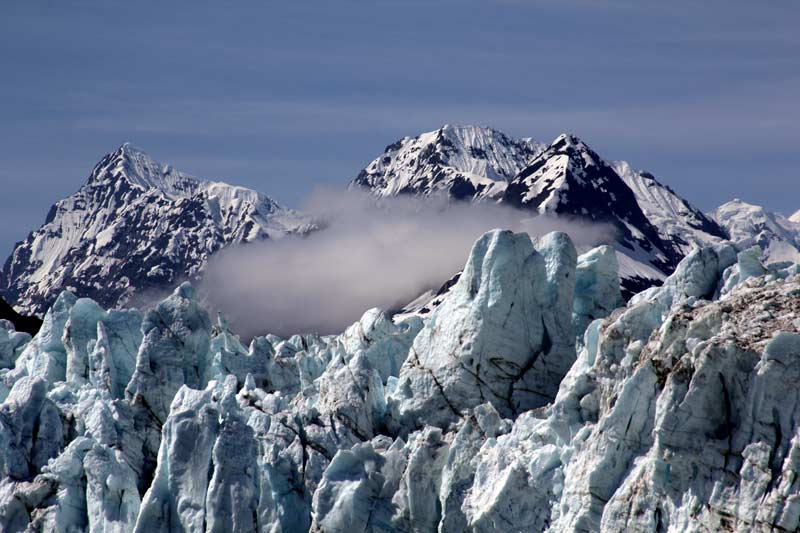 Glacier Bay - glacier with cloud