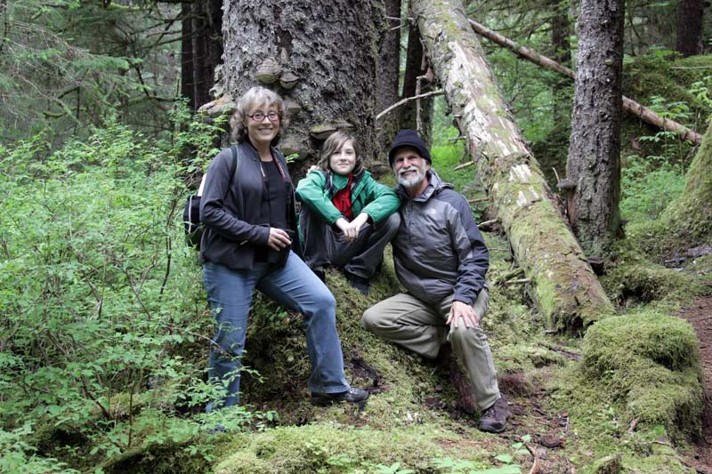 Self-group-portrait in the forest