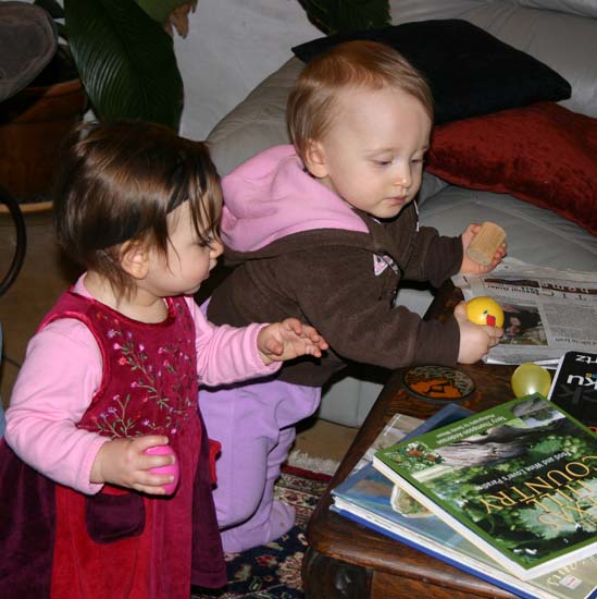 Sofia and Lucy check out the literature