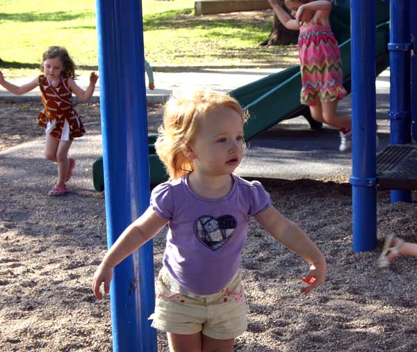 Lucy in a playground ballet