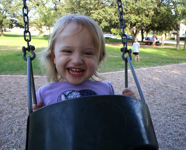 Delight on the swing