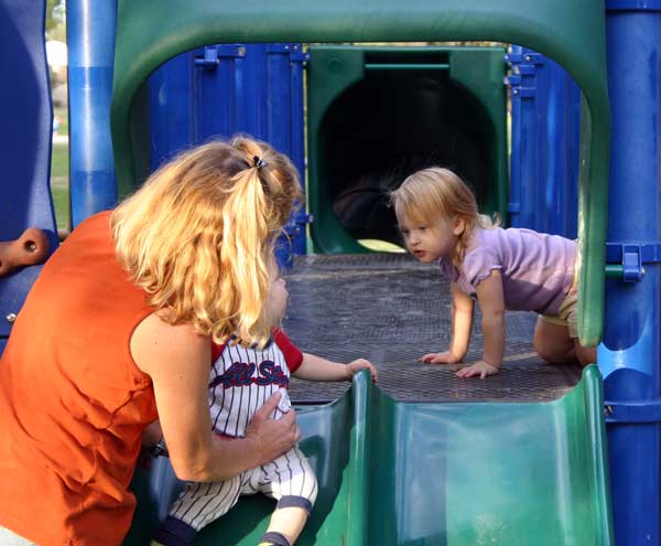 Lucy on slide
