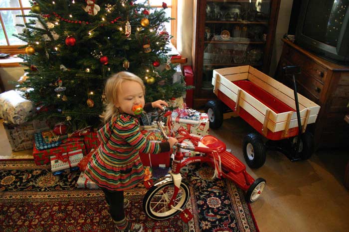 Lucy with tricycle