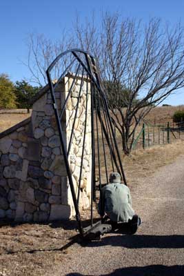 Fixing the gate.