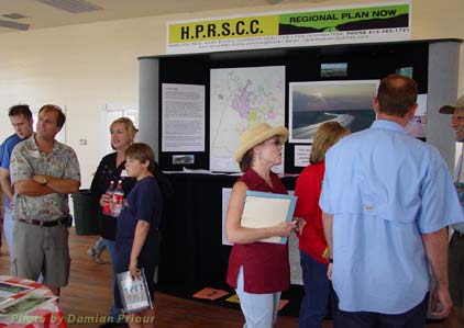 Party goers and HPRSCC booth