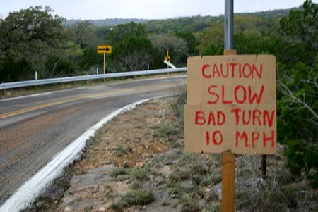 Home made road sign