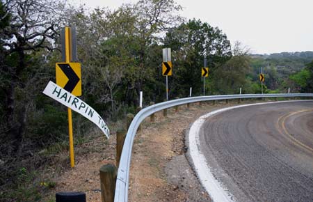 Hairpin turn sign