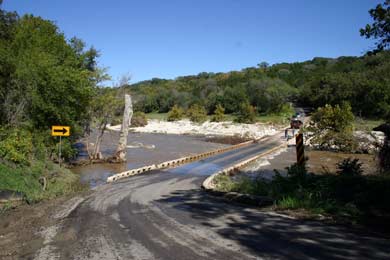 Hammett's Crossing after the flood 10-27-09