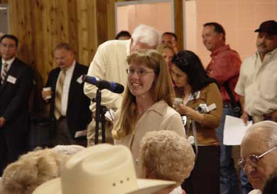 Beckie Morris accepts nomination.