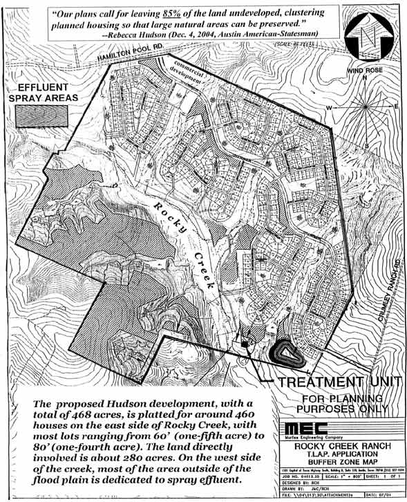 Rocky Creek Ranch  map showing development